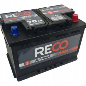 Akumulator Reco AGM 12V 70Ah 760A RA57076